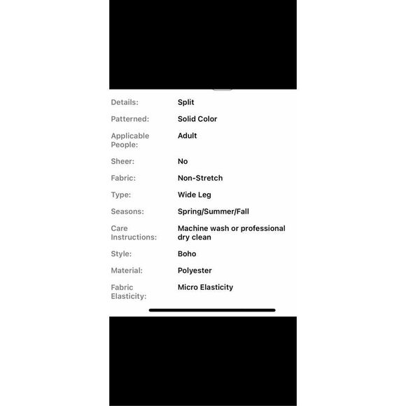 Flowy loose wide leg polyester BoHo pants  - Picture 8 of 9